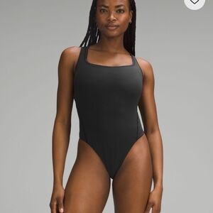 Lululemon Wundermost Ultra-Soft Nulu Square-
Neck Sleeveless Bodysuit